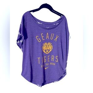 Nike LSU Top Geaux Tigers Feel the Roar team fan wear NCAA SEC